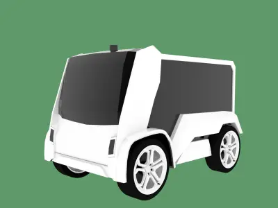 Low poly Futuristic Car 3d model Low-poly 3D model