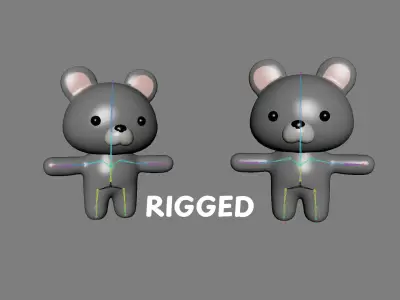Chubby Rat Animated for Games  Low-poly 3D model