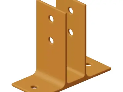 Plastic Double Ear Bracket 3D model