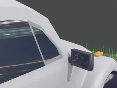 Old VW Beetle LOW POLY Low-poly 3D model