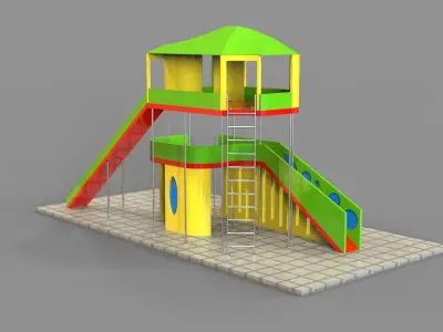 Playground play structure 3D model