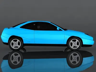 Fiat Coupe 2000 Low-poly 3D model