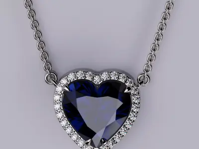 Pendant Heart Style 3D print model