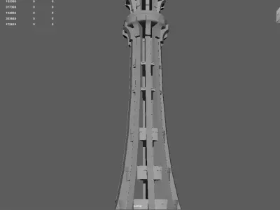 Minar-e-Pakistan Low-poly 3D model