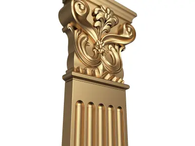 Column Capital 0703 Low-poly 3D model