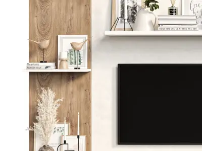 modern tv wall 22 3D model