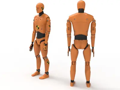 Crash Test Dummy Robot Android 2022 vs hand 3D model