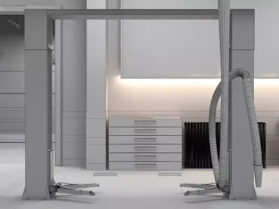 Car Service  3D model