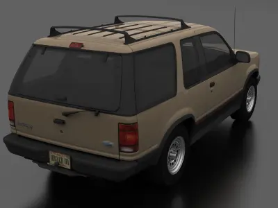Explorer Sport 1991 Low-poly 3D model