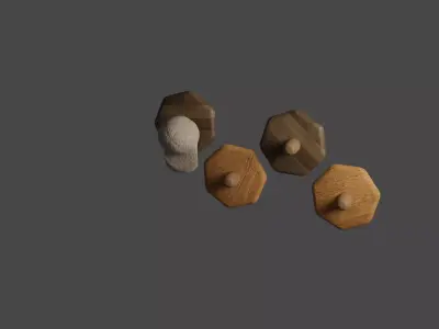  Hexagon Wall Knobs  3D model