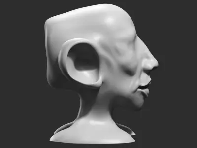 human head modern sculpture 3d print model 77 3D print model