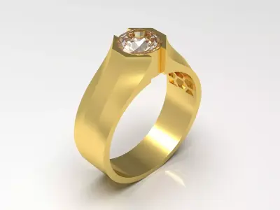 The 3D Model of the Mens Ring model MR0135 3D print model
