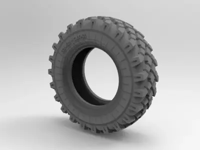 Truck Tire Low-poly 3D model