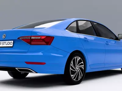 Volkswagen Jetta 2019 Low-poly 3D model purchase
