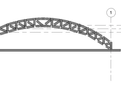 Hangar Design High Detail Model Revit Structure 3D model