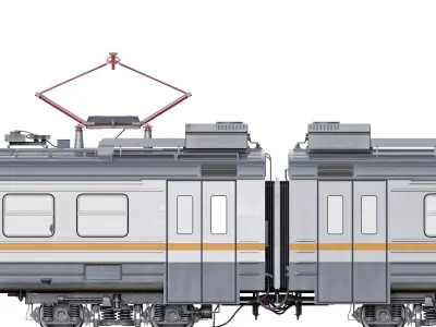 Passenger Train ED4M 3D model