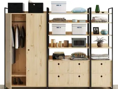 HIBA Wardrobe with decor 3D model