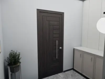3 BHK Apartment Interior with Assets DS2 Low-poly 3D model