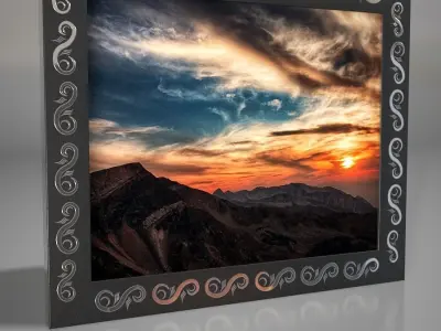 A collection of Frames - Set III Low-poly 3D model