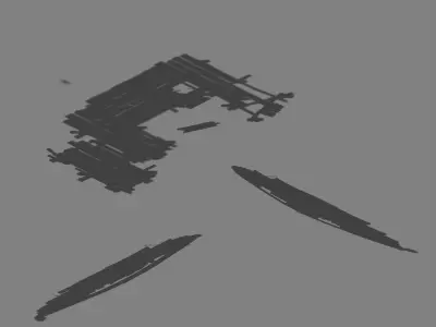 Game Kazlog Bay - Pier - Boat 02 3D model
