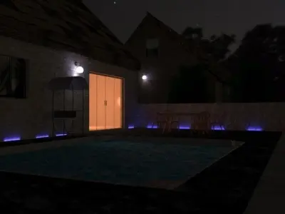 FARM HOUSE WITH POOL  3D model