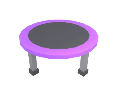 Trampoline v1 003 Low-poly 3D model