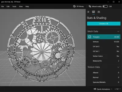 gear wall clock  3D print model