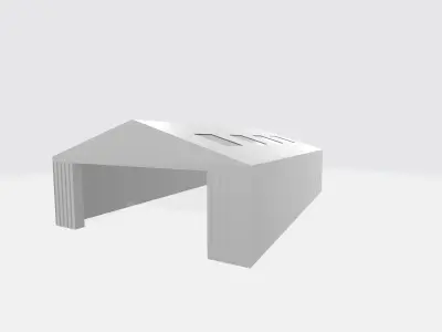 Airport hangar 3d model Free 3D model