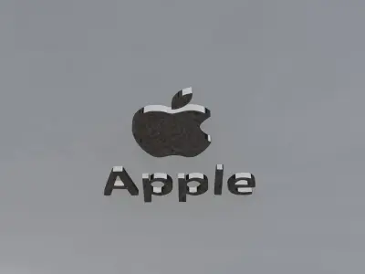 Apple 3D logo Low-poly 3D model