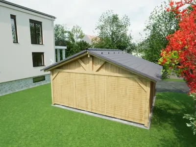 cartport 5x6 meter for render and game with extra formats 3D model