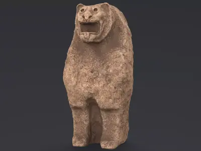 Hittite Lion Statue Low-poly 3D model