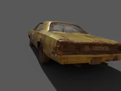 Post apocalyptic car Free 3D model