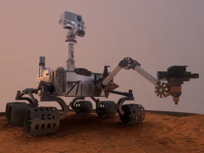 Curiosity - Mars Rover Low-poly 3D model