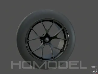 Generic Touring Tire Standard PBR Low-poly 3D model