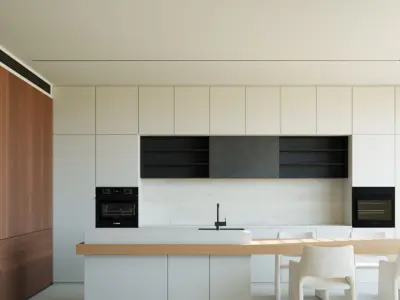 Modern Cream Style Living and Dining Room Interior Scene 3D model