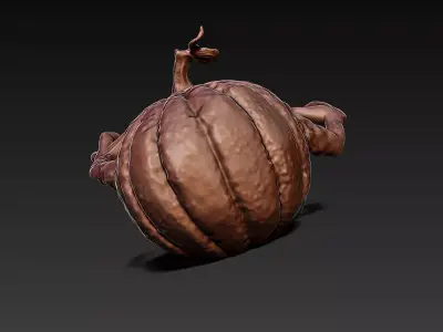 Halloween Pumpkin Monster Trying to Catch You 3D print model