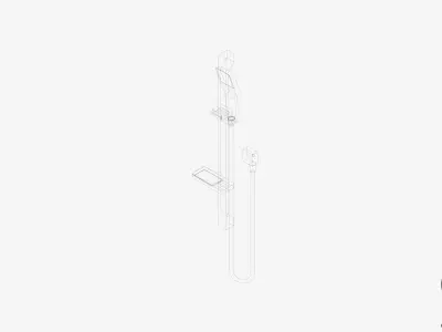 Shower - Rail - Luxury - Garment Low-poly 3D model