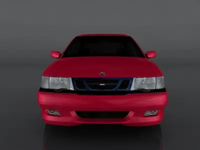 Saab 9-3 Aero Low-poly 3D model