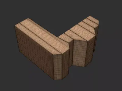 Sample - Architectural Fireplace mantel 3D model Free 3D model
