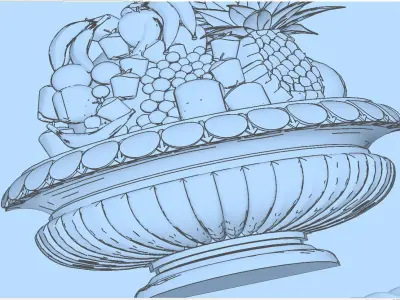 Fruits vase 3D model