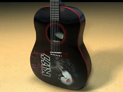 Washburn PS9 Paul Stanley Guitar 3D model