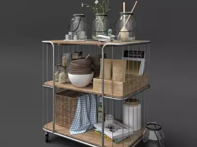 Kitchen Trolley 3D model