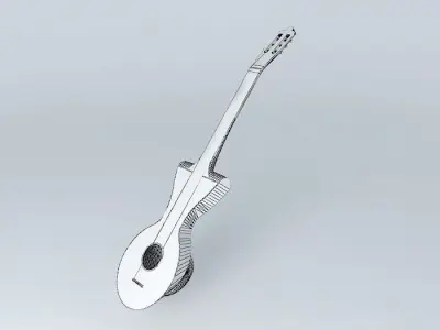 Guitar body Free 3D model