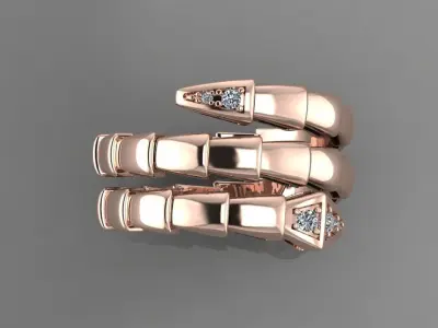 Bvlgari Serpenti Snake Ring 3D print model