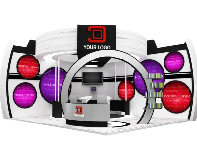  Booth Exhibition Stand a437a 3D model