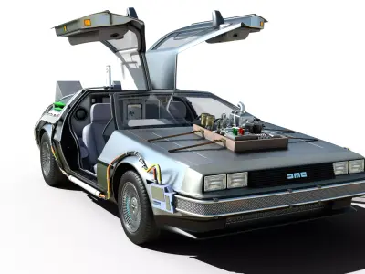 DeLorean At 88 Miles Per Hour 3D print model