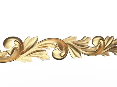Ornament Element Molding 020 Low-poly 3D model
