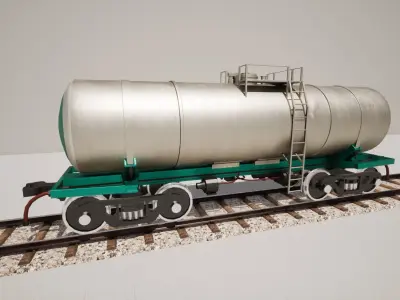 Animated game-ready TankcarV3 Low-poly 3D model