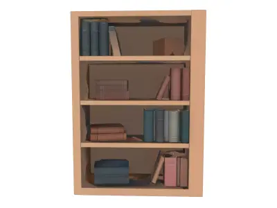 BOOKSHELF 3D model 9