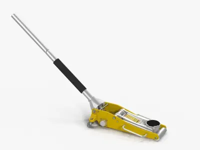 Car Jack Yellow Floor Low-poly 3D model